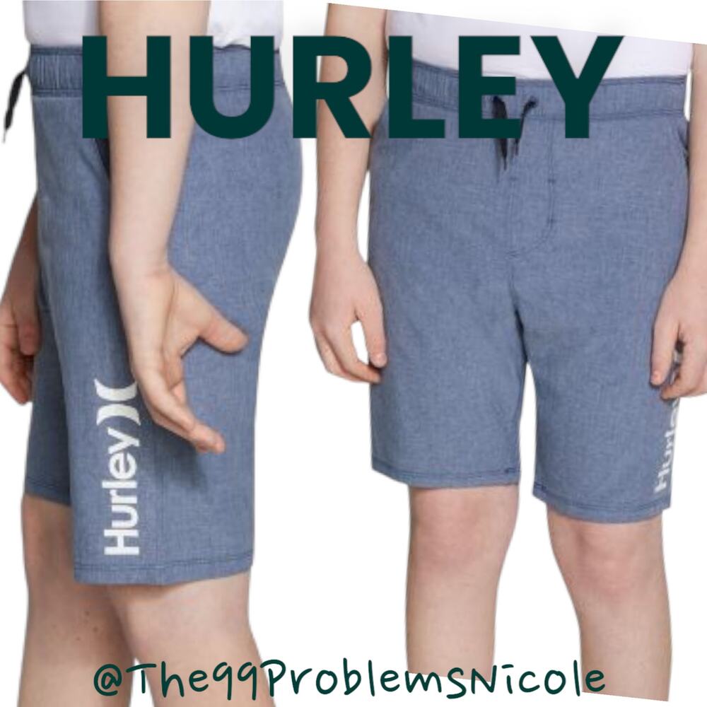 Hurley Boys Adjustable Waist 4-Way Stretch Hybrid Short